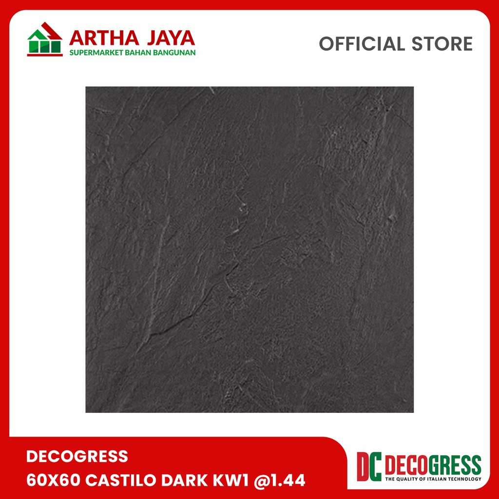 Decogress Granit Lantai 60x60 Castilo Dark KW1 @1.44m2