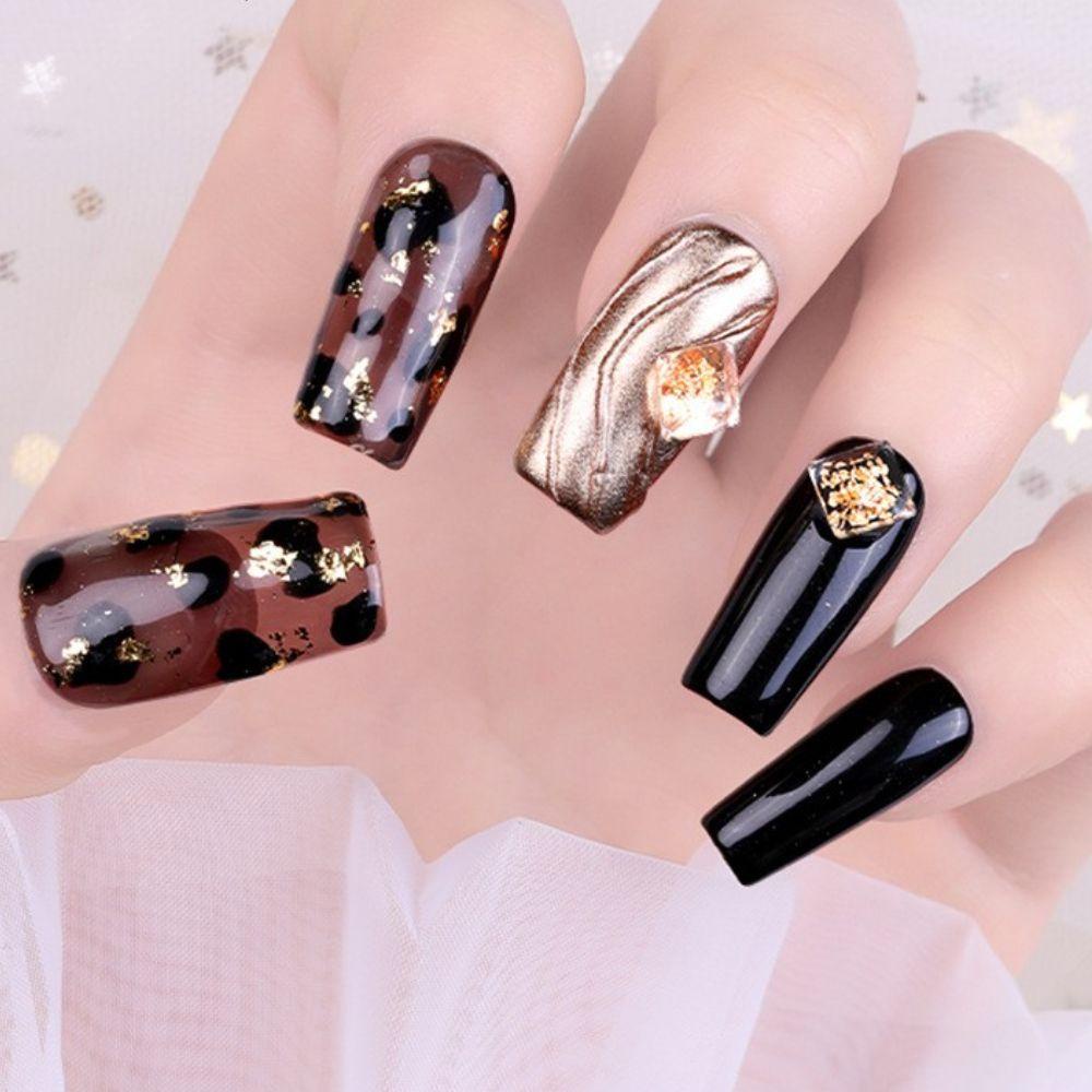 AUGUSTINA Augustina Dekorasi Nail Art Transparan Persegi Es DIY Bahan Nail Beauty Salon Kuku Manicure Tools Hiasan Kuku