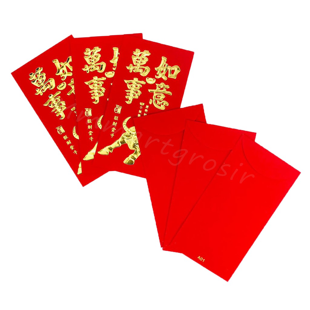 Angpao Imlek / Angpao Fuk FU / Isi 6pcs (17*9cm)