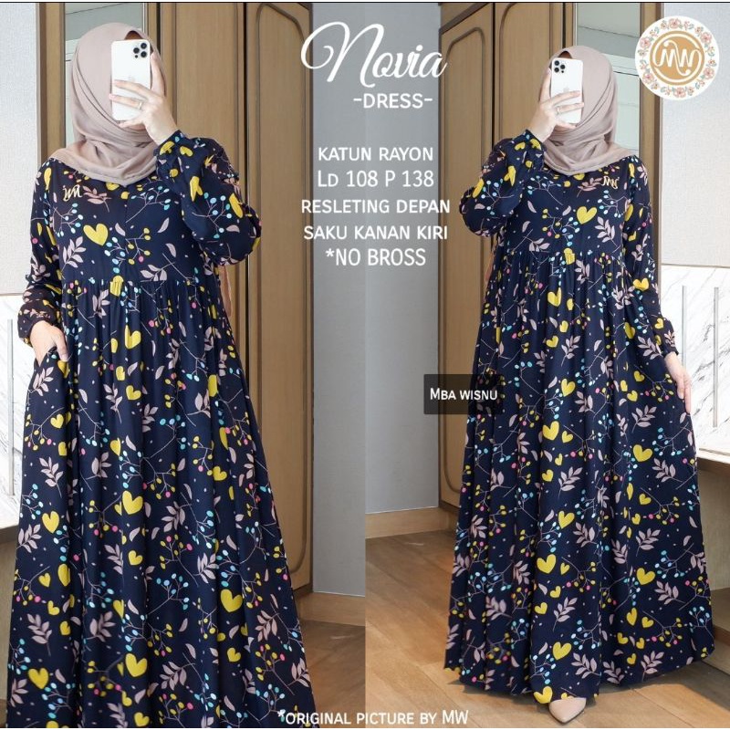 NOVIA DRESS ORIGINAL MBA WISNU/DRESS RAYON MW/ORIGINAL MW