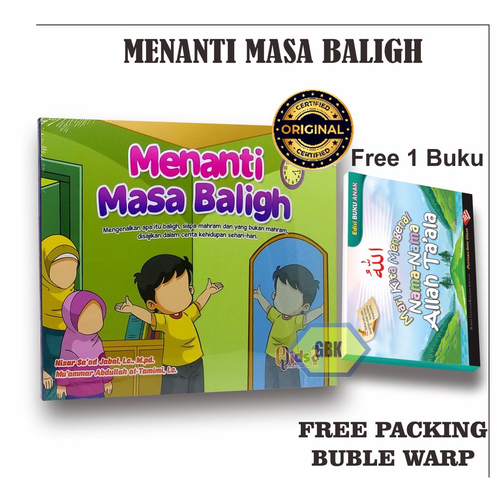 Buku Menanti Masa Baligh - Penerbit Perisai Quran Qids(Free 1 Buku Wahai Mari Kita Mengenal Nama-Nama Allah)