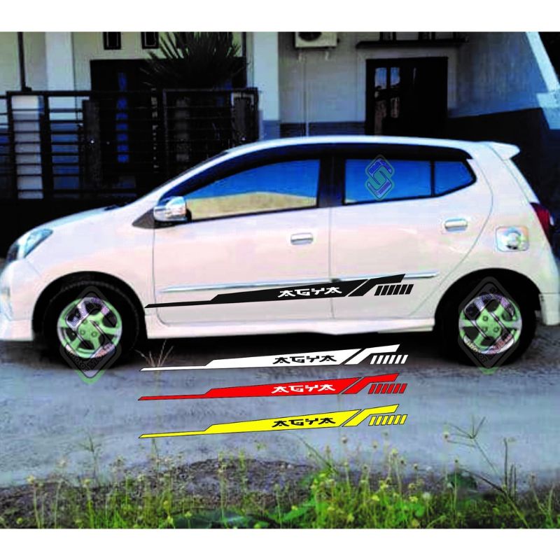 sticker cutting mobil AGYA AYLA YARIS JAZZ BRIO type mobil lain bisa minimalis bawah pintu