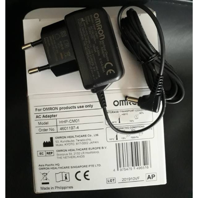 OMRON Adaptor Tensimeter digital Alat Ukur Tensi darah dan Jantung Adapter S AC