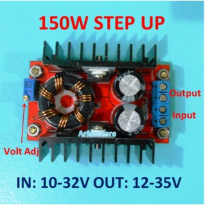 150W Boost DC Converter Step Up 10A 10-32V to 12-35V Volt Adjustable