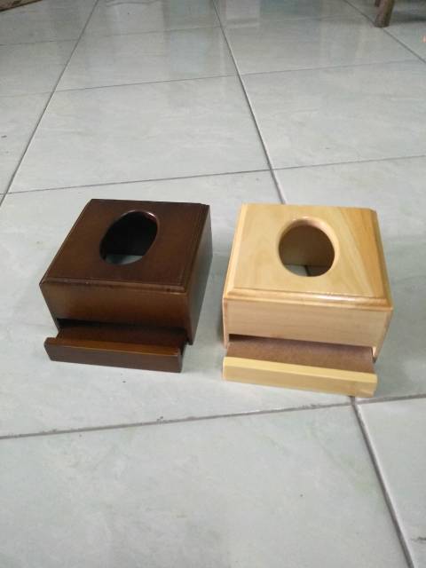 Kotak Tisu Kayu / Walnut Tissue Box 14 x 14 x 8 / Tissue Box Kayu