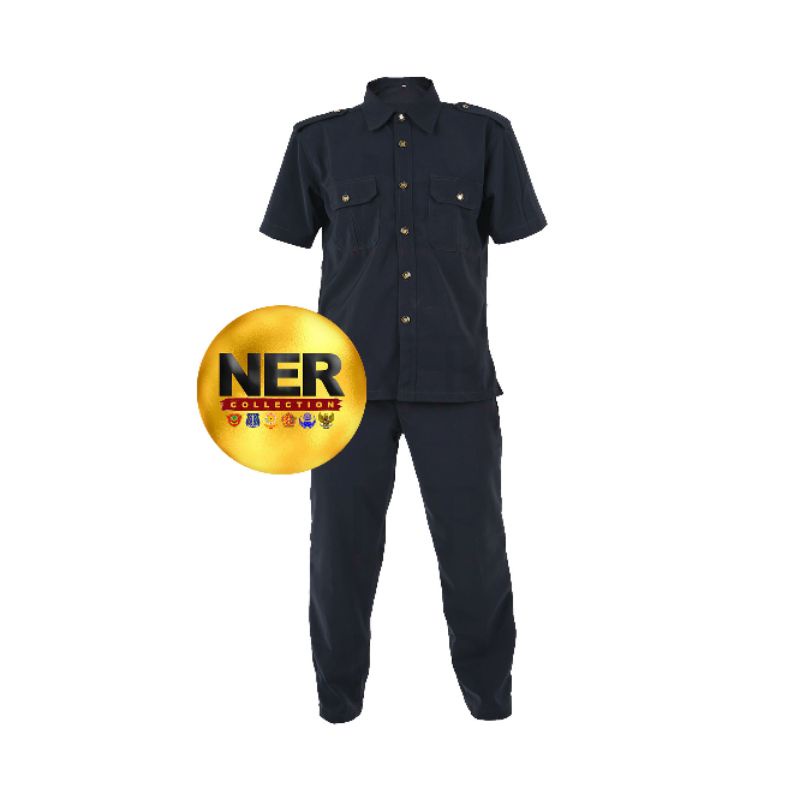 safari satpam/safari/ safari blue black/seragam dinas /safari biru dongker