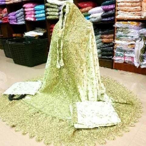 Mukena prada PRINCESS | RENDA KEONG Hijau