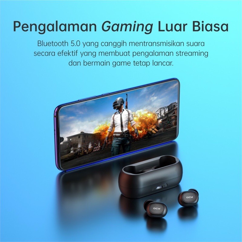 HF BT TWS OASE QCY T1C BLACK