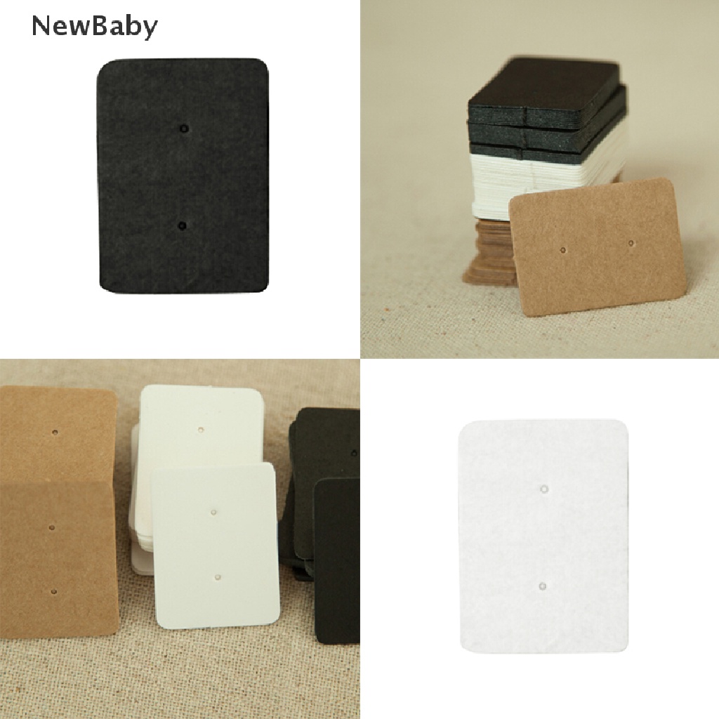 Newbaby 50 Pcs Kertas Kraft Gantung Holder Anting Tusuk Untuk Display
