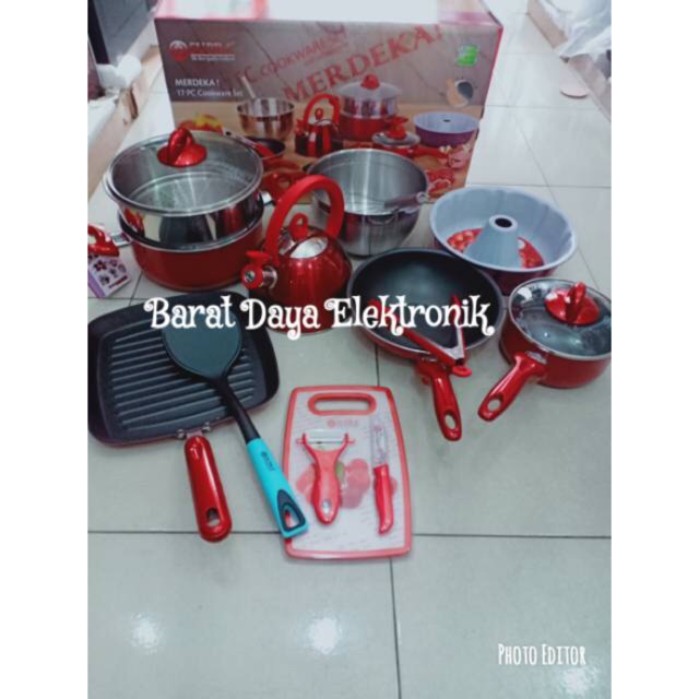 Supra Panci Set 17 Pcs Merdeka Cookware Set Premium