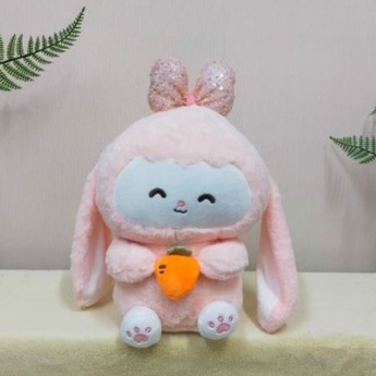 Boneka Kelinci Pita Gliter Size 12&quot;/31cm/boneka animal/boneka rabbit pita/boneka anak lucu/