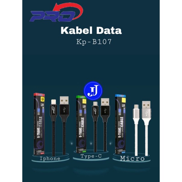 PRO KABEL DATA CHARGER USB FOR MICRO TYPE C LIGHTNING KP-B107