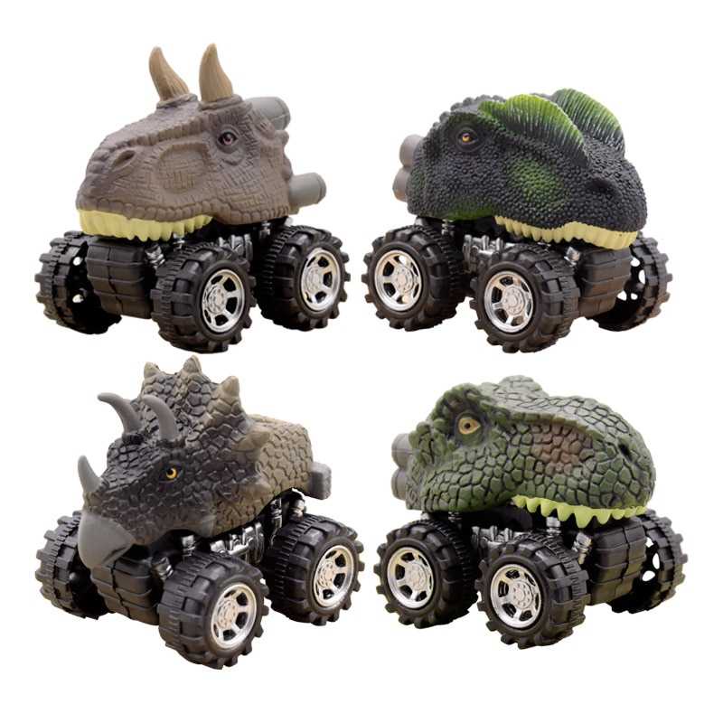 GIJ - ISHOWTIENDA Mainan Mobil-Mobilan Dinosaurus Diecast Anak 4 PCS