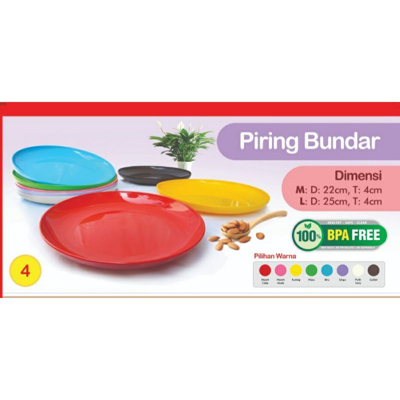 Hoya Piring Plastik Bulat Hoya L & M