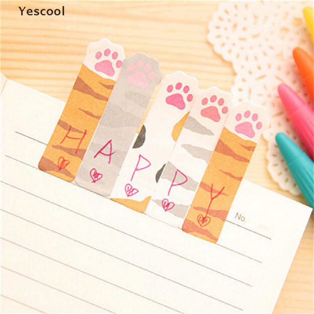 Yes Sticky Notesmemopost It Motif Kartun Pandakucing Lucu Kawaii Multi Warna Untuk Kantorsekolah