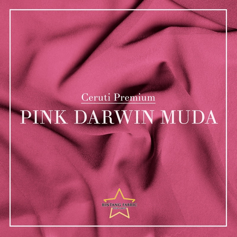 Bahan Kain Ceruti Ceruty Baby doll Premium 1/2 meter-Pink Darwin Muda