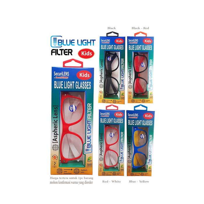 SecuriLENS Kids Blue Light Glasses Aspheric Lens Murah