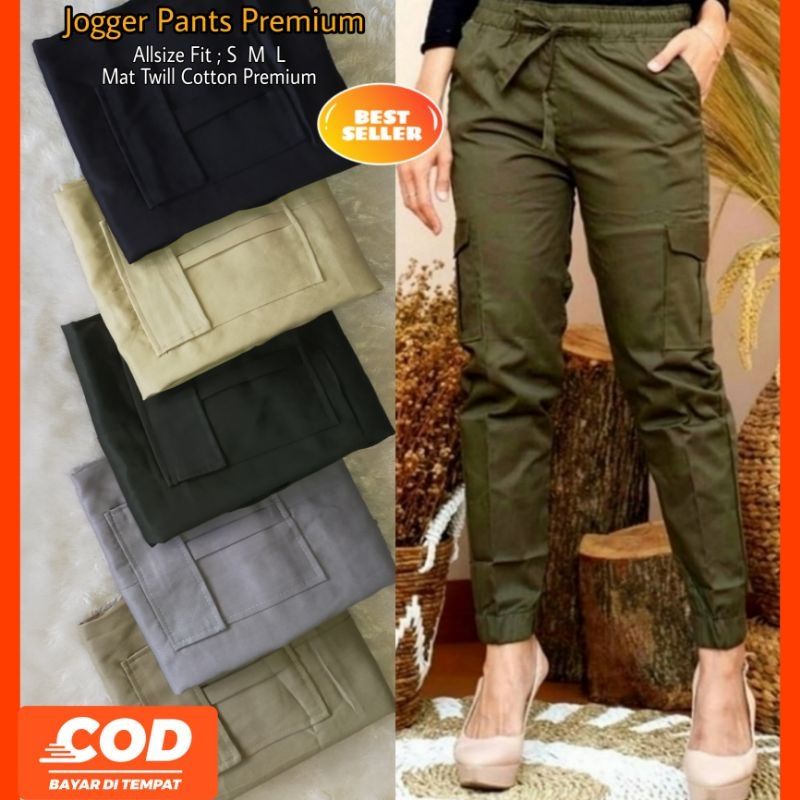 Jogger Pants Premium / Celana Jogger Wanita Cewek