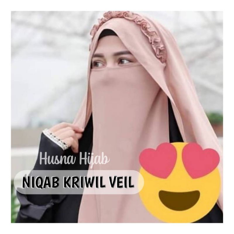NIQOB BANDANA KRIWIL VEIL/niqob yaman kriwil veil