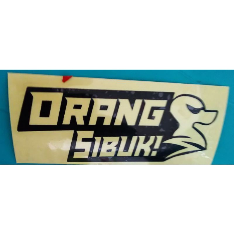 stiker cutiing orang sibuk