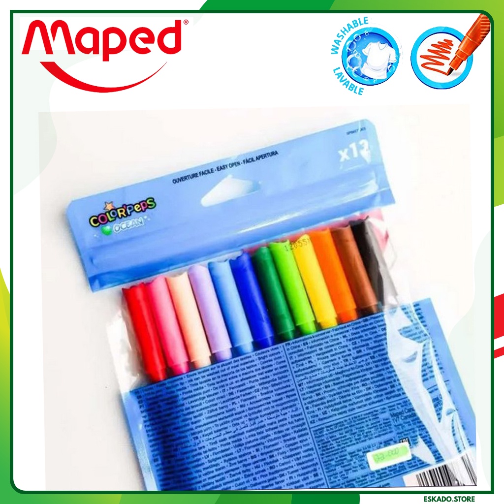 Spidol Maped Colorpeps Ocean Washable Isi 12