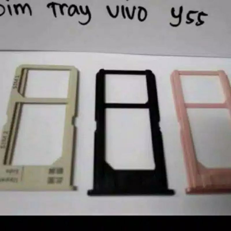 Simtray sim lock tempat kartu sim vivo y65/y55
