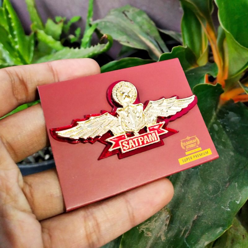 WING SATPAM / WING SECURITY / PIN SATPAM / PIN SECURITY [AKRILIK ASLI KILAP]