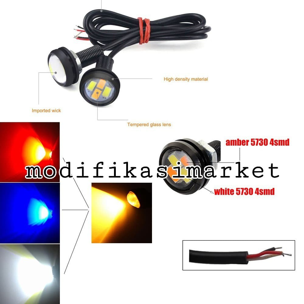 LED MATA ELANG EAGLE EYE 2 WARNA LAMPU SEN DAN SOROT EAGLE EYES