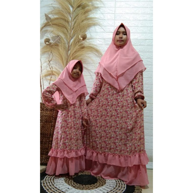 Gamis Couple Ecer anak 0-12th | ecer anak | Couple ibu dan anak | gamis anak