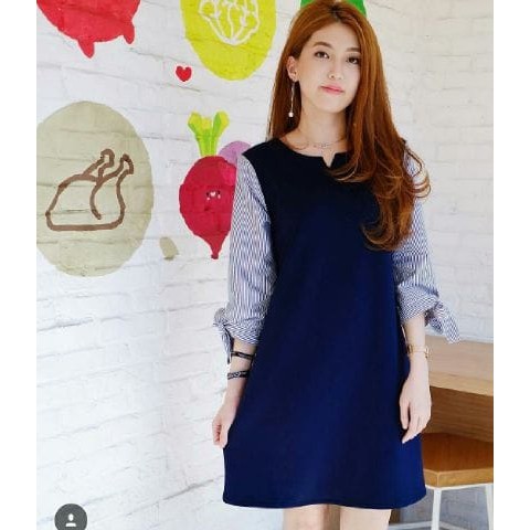 [Shenmyprint] Nouna Dress | Dress Korea |Baju Wanita Korea |Casual Dress |Baju Wanita