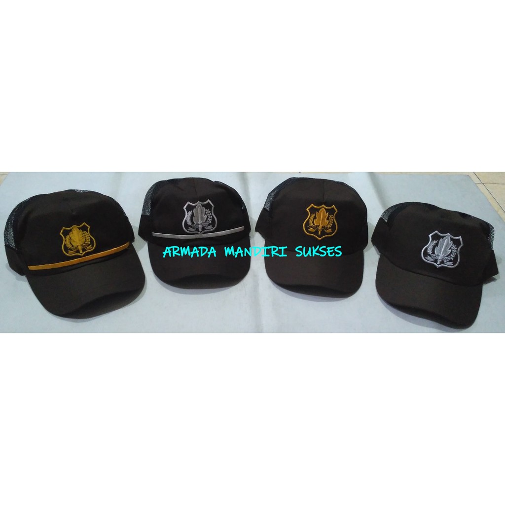 Topi Larici Satpam Coklat - Topi Satpam Coklat