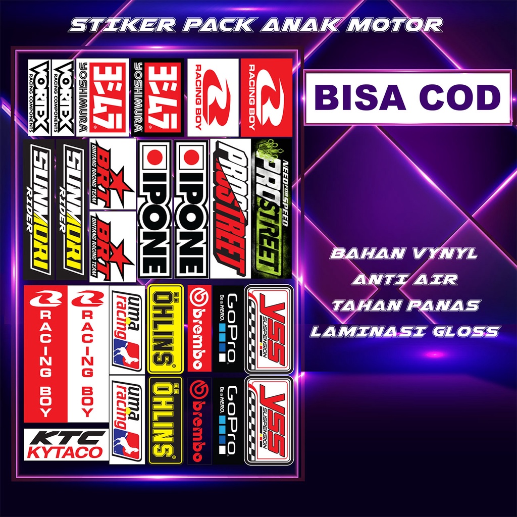STIKER MOTOR - STIKER RACING - STIKER SPONSOR - STIKER PACK SPONSOR - STIKER PACK RACING - STIKER PACK MOTOR - STIKER ANAK MOTOR - STIKER ANAK RACING