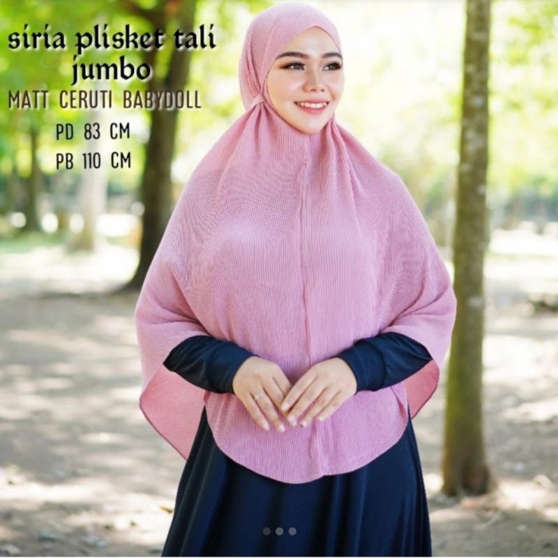 JILBAB CANTIK PREMIUM BERGO SYIRIA PLISKET TALI JUMBO