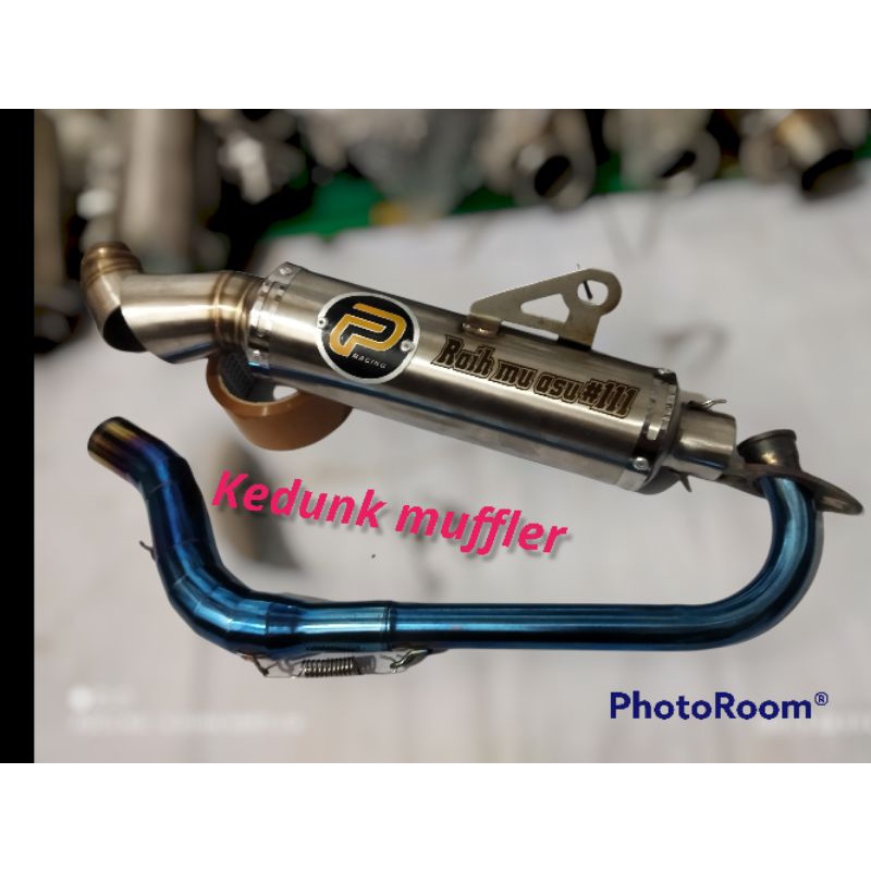 Knalpot pekajaman Mio sporty Mio j soul gt vario 110 beat scoopy leher biru