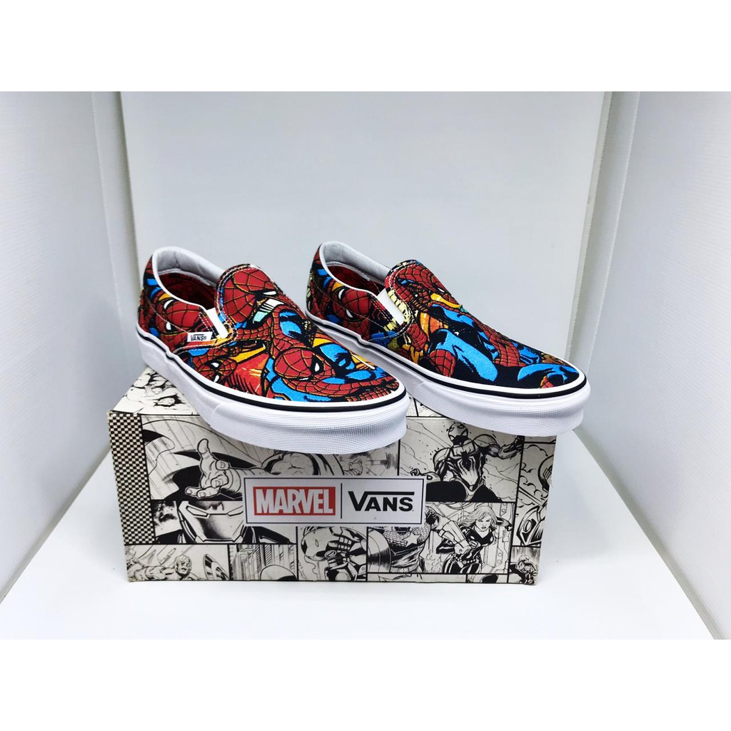 Sepatu Vans Classic Slip On X Marvel Spiderman - Original Resmi