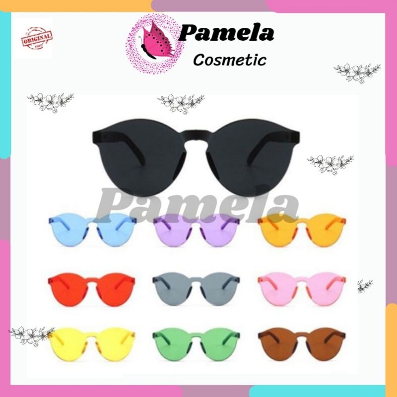 ❤ PAMELA ❤ Kacamata Korea Warna Frameless Pria dan Wanita