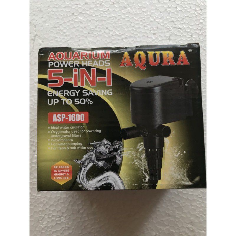 Pompa Air Celup Aquarium Aquascape Akuarium AQURA ASP 1600A 16 Watt 1.4 Meter 1400 Liter