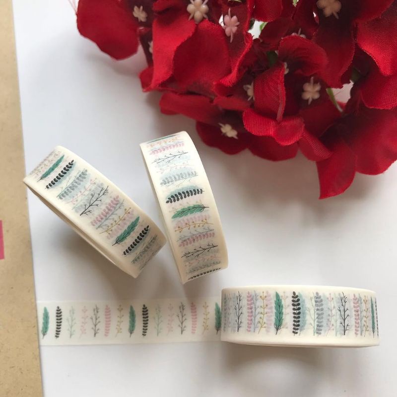 

Washimoshi Masking Washi Tape Feather Design (10 meter)