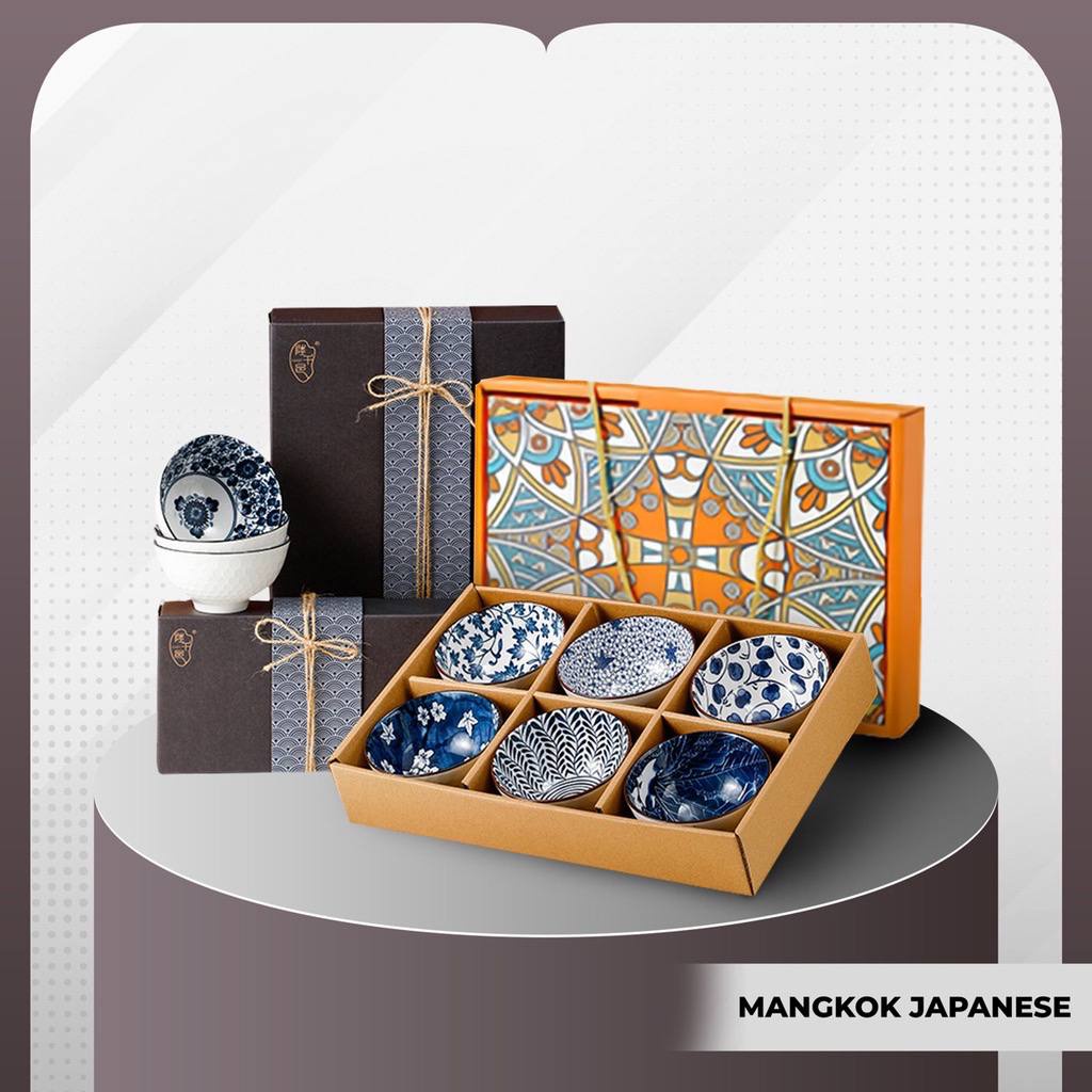 Set Mangkok Keramik Jepang Unik&Lucu / Gift Set Box Mangkok Keramik Import Termurah Peralatan Makan