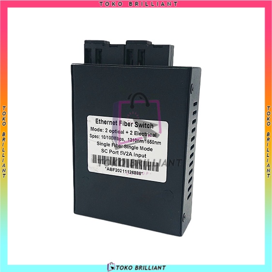 TERBARU BISA COD - MEDIA CONVERTER 2 FIBER 2 ETHERNET CM2F2E 2F2E-ConverterSaja / FULLSET