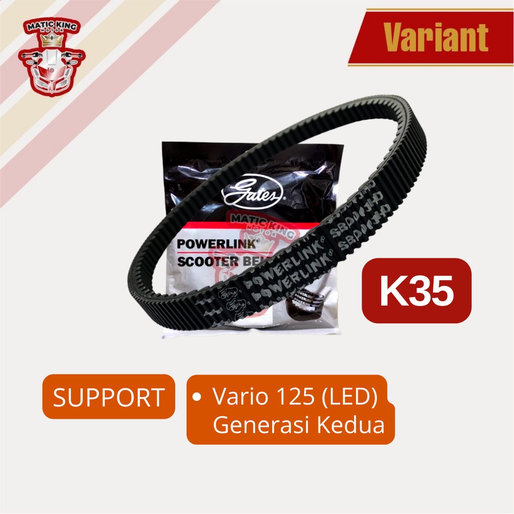 Vanbelt V Belt Van belt Fanbelt Vario 125 150 LED Gates Powerlink Made in Thailand