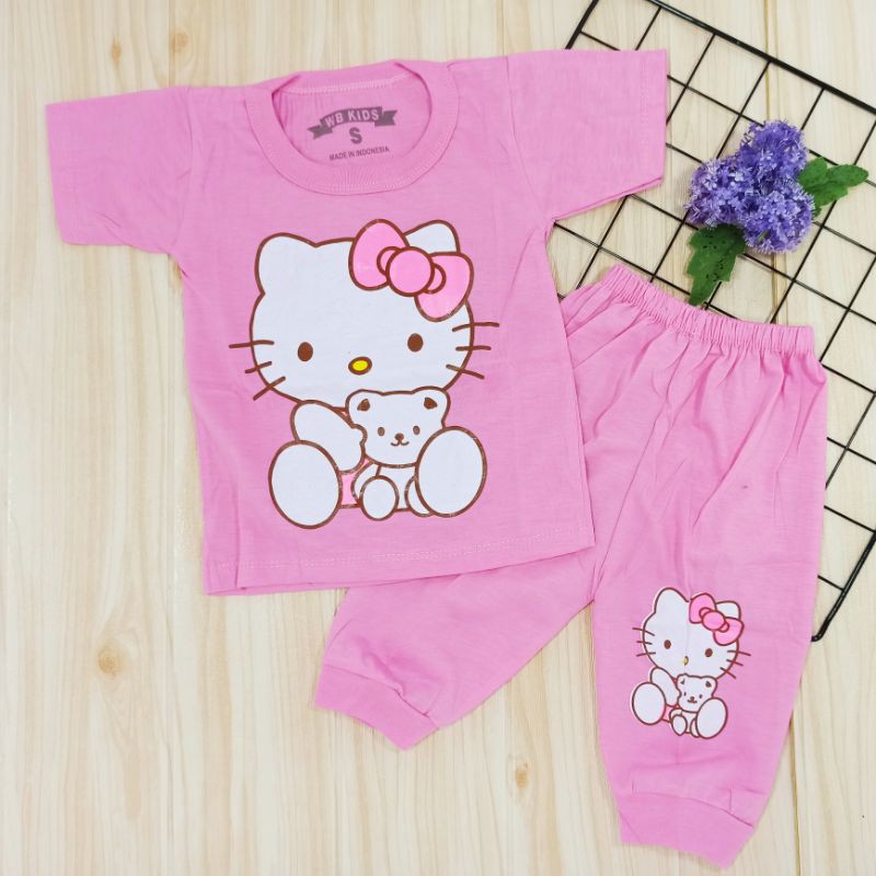 [Ss-1047] Setelan Anak Perempuan 1-3tahun, Playsuit Baju Bermain, Pakaian Anak, Baju Kaos Anak