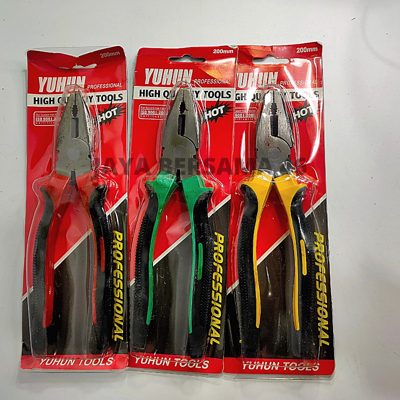 TANG KOMBINASI PRES 7&quot; / TANG KOMBINASI JEPIT POTONG CABUT PAKU GAGANG KARET MURAH / COMBINATION PLIER / TANG SERBAGUNA 7INCHI