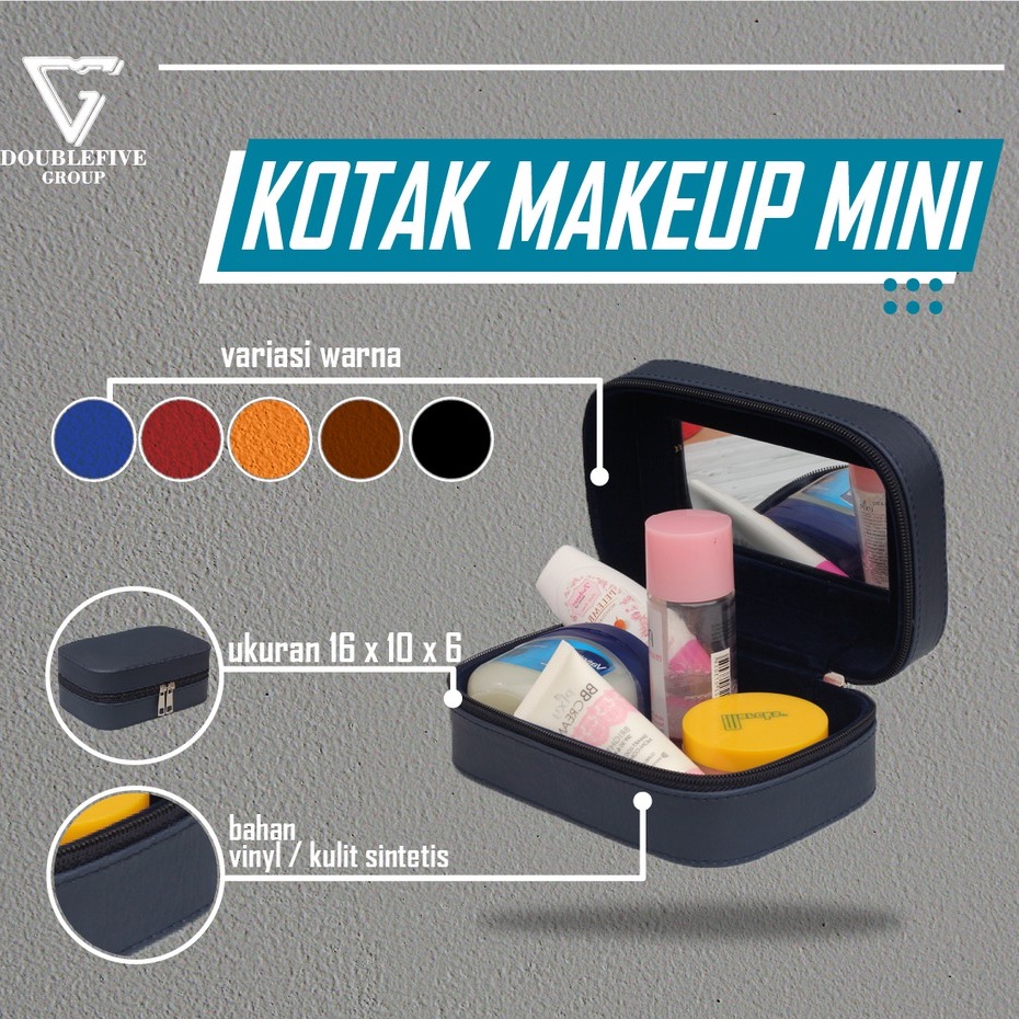 Box Make Up / Kotak Make Up Beauty Case / Tempat Make Up Mini Premium - Hitam