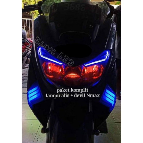 Lampu Alis + Devil/demon eyes NMAX lama paket komplit I Lampu LED Alis NMAX lama I lampu alis murah