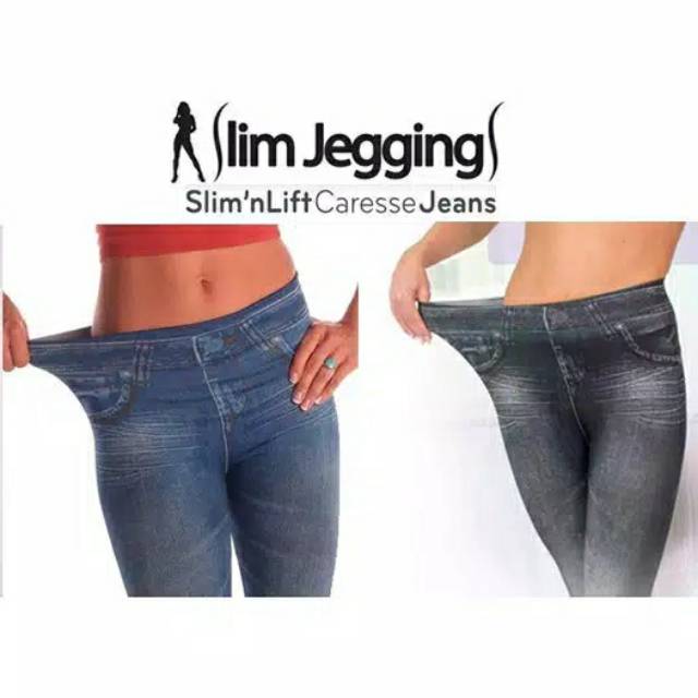 Legging motif jeans, jeans pelangsing, legging jeans