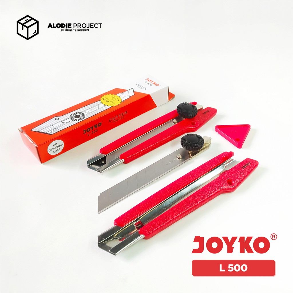 

CUTTER JOYKO L-500 BESAR TAJAM STAINLESS L 500 PISAU KATER BLADE L-150 18 MM KUAT PEMOTONG KERTAS