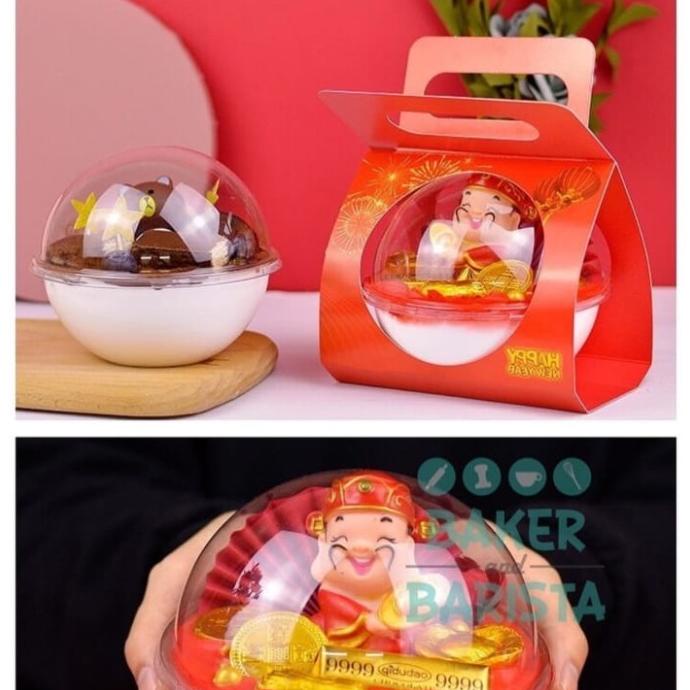 

(2pcs) Dessert Bola imlek box/ transparan bola plastik cookies hampers bakernbar99