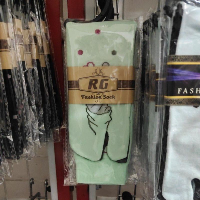 KAOS KAKI JEMPOL MOTIF NILON MUSLIMAH DEWASA SARANGHEO-Hijau mint