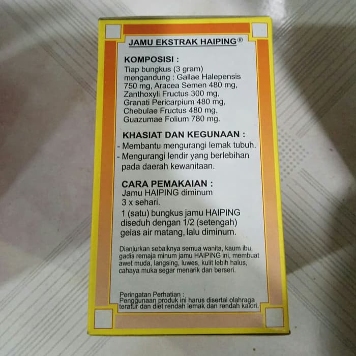 JAMU HAIPING SERBUK PELANGSING PELUNTUR LEMAK 24PCS